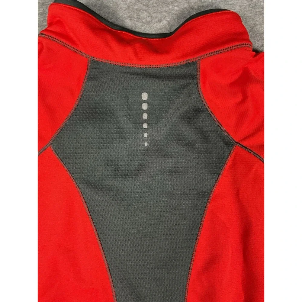The North Face Impulse Performance Pullover Men L Shirt 1/4 Zip Red FlashDry